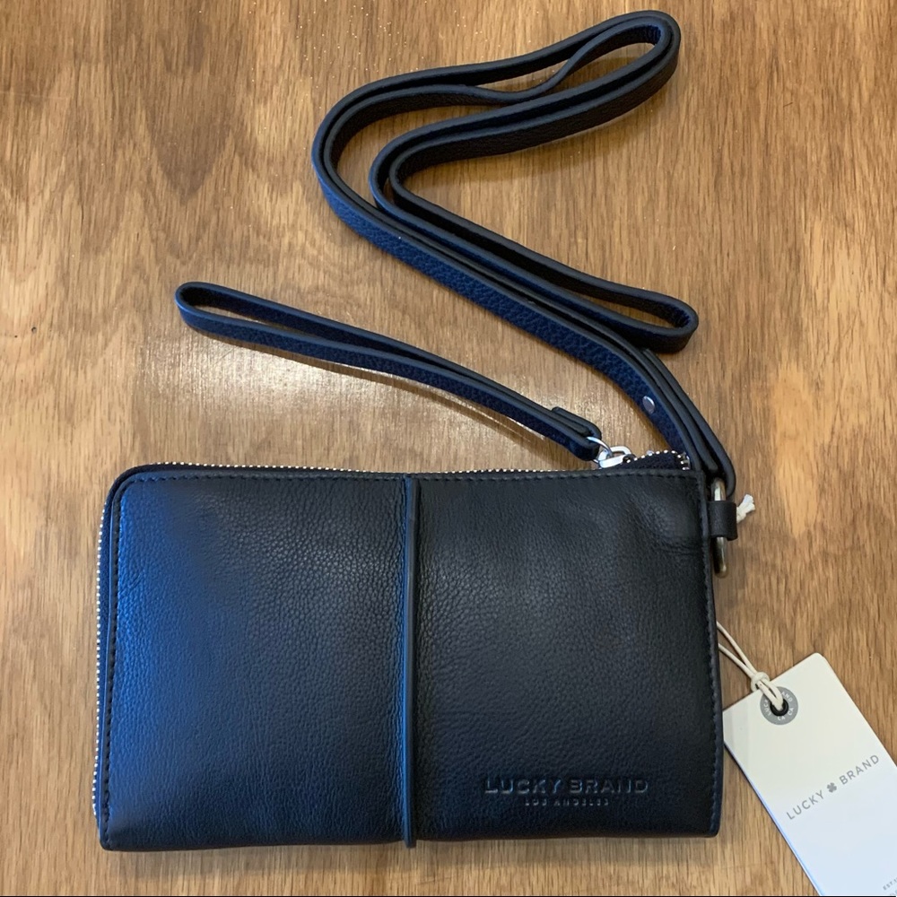Lucky Brand Roze Leather Wallet Crossbody Bag